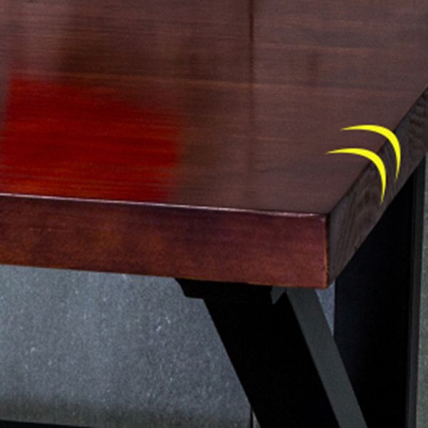 Bureau de bureau en bois massif moderne 1 étagère 29,53 "de haut de bureau