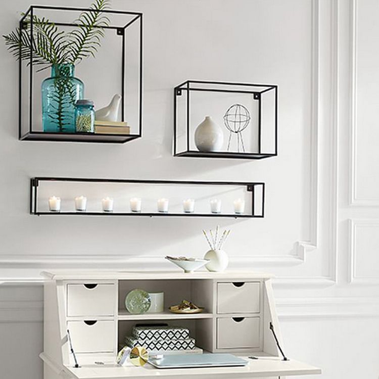 Estante de metal estantería de estantería montada en la pared industrial para la oficina