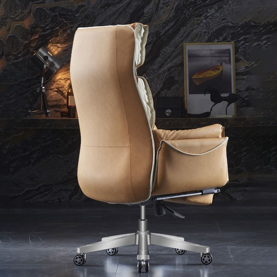 29" Wide Contemporary Managers Chair Orange Leather Executive Chair Clearhalo 'furn' 'furn_office_chair' 'Furniture' 'Office Chairs' 'Office Furniture' 'office_chair' 1200x1200_ee78d7d6-4335-4acd-a448-0ab543857385