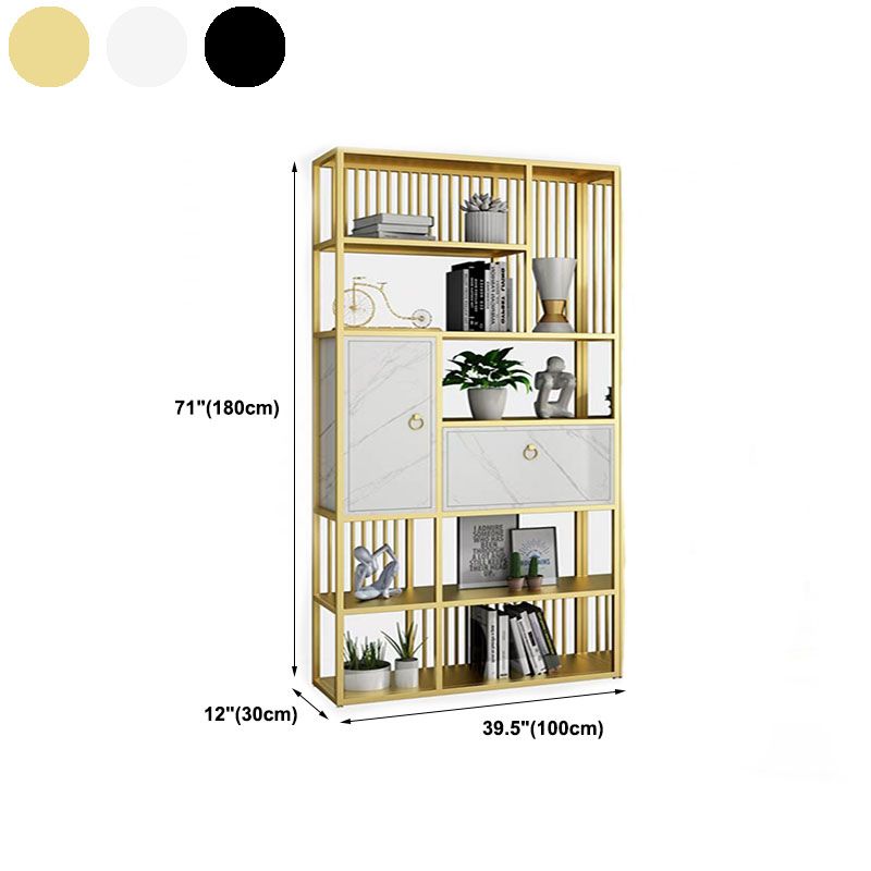 Estante de metal moderno estantería abierta para la casa con gabinetes
