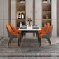 Modern Style Sintered Stone Dining Set with Rectangle Shape Dinette Set with 4 Legs Table Clearhalo 'Dining Room Sets' 'Dining Tables & Seating' 'dining_room_set' 'furn' 'furn_dining_room_set' 'Furniture' 'furniture_dining_room_set' 'Kitchen & Dining Furniture' 'kitchen&dining_furn' 'kitchen' 1200x1200_ee7a59a4-5fb4-4ed1-9b9f-b067a10d351f