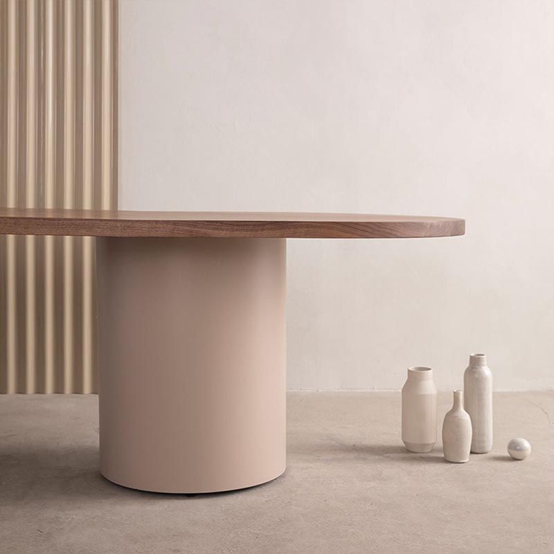 Industrial Pine Wood Office Desk Oval Desk with Solid Wood Leg Clearhalo 'furn' 'furn_office_desk' 'Furniture' 'Office Desks' 'Office Furniture' 'office_desk' 1200x1200_ee7b16f5-dc3a-42ce-b669-e1ede851b0cf