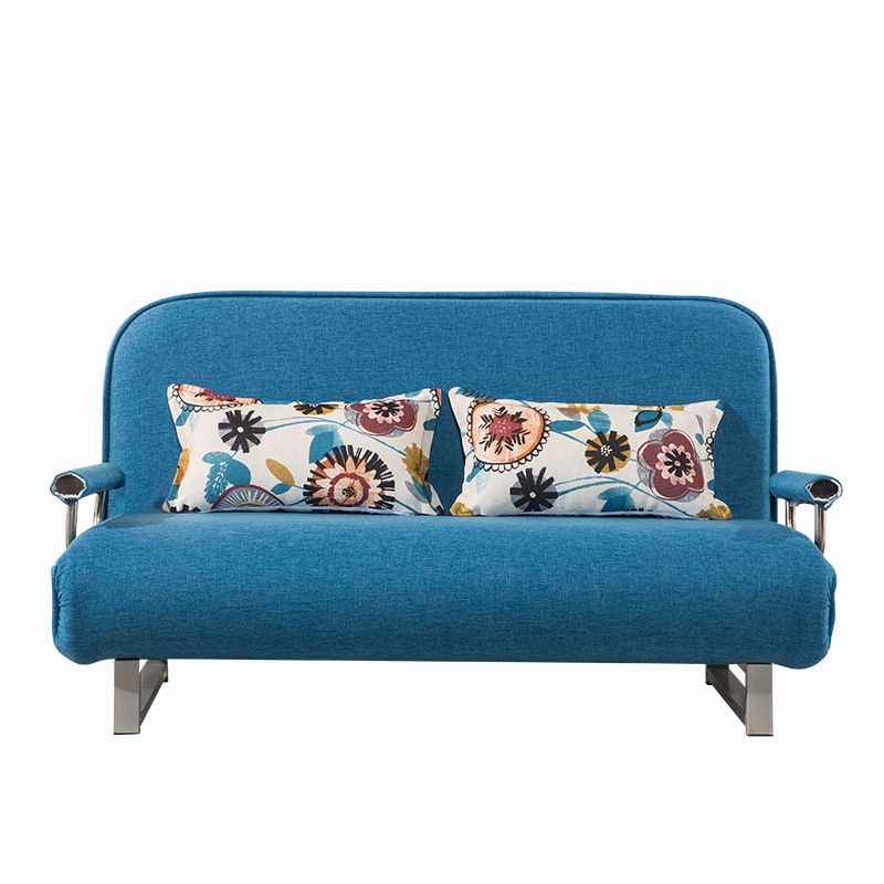 Scandinavian Foldable Futon Sleeper Sofa Round Arms Convertible Sofas Clearhalo 'furn' 'furn_futons' 'Furniture' 'Futons & Daybeds' 'Futons' 'Living Room Furniture' 1200x1200_ee7b9f9e-2d76-484e-9b5d-3ab491798e09