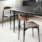 Industrial Stackable Dining Chairs Black Iron Legs Armless Dining Side Chair