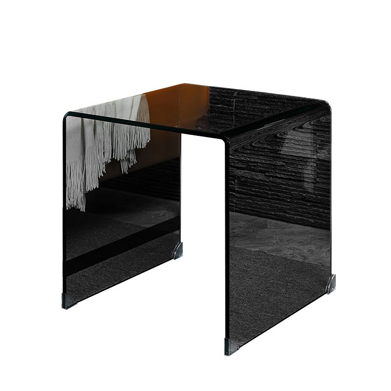 Contemporary Transparent Side Table Novelty Small Glass End Table for Home Clearhalo 'Coffee & Accent Tables' 'End & Side Tables' 'end_side_table' 'end_side_tables' 'furn' 'furn_end_side_tables' 'Furniture' 'furniture_end_side_table' 'Living Room Furniture' 1200x1200_ee7c95b4-fa9f-4616-b381-54910c39210a