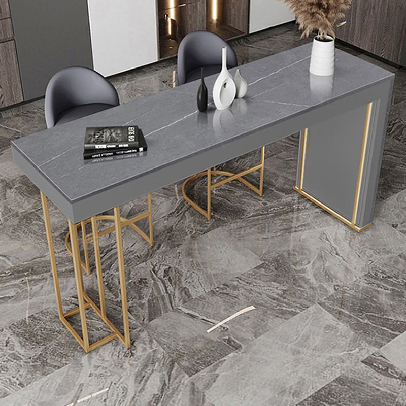Glam Rectangle Stone Counter Table 1/3 Pieces Bar Table Set for Kitchen Clearhalo 'Bar Furniture' 'furn' 'furn_home_bar_bar_sets' 'Furniture' 'Home Bars & Bar Sets' 'home_bar_bar_sets' 'Kitchen & Dining Furniture' 1200x1200_ee7efe62-33a7-4e72-bdc4-4be6417925e1
