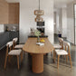 Modern Pine Wood Dining Table 3 Wooden Legs Table for Dining Room