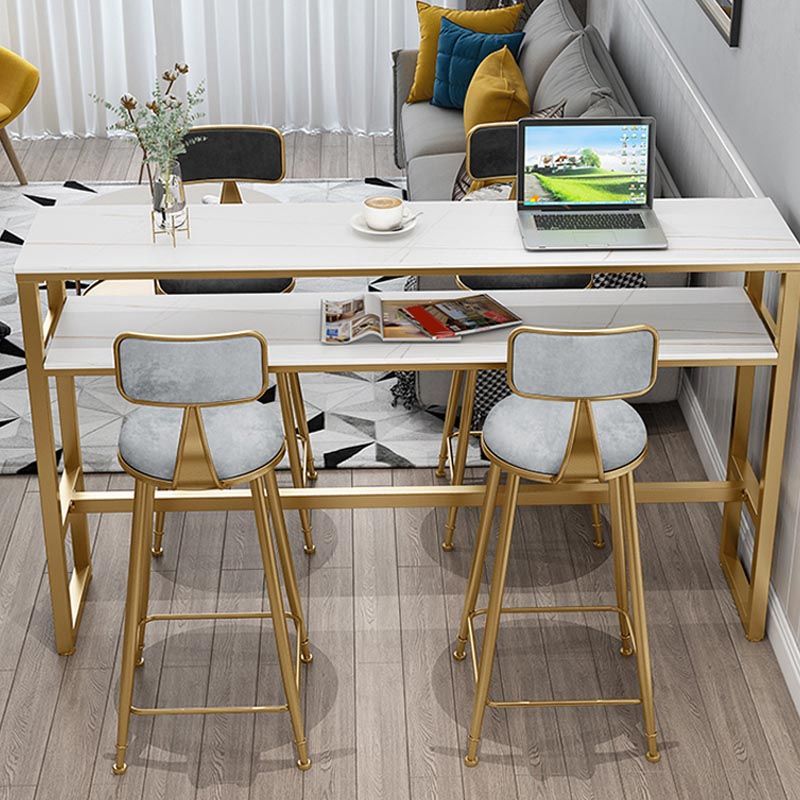 Indoor Stone Counter Wine Table Rectangle Footrest Bar Height Pub Table Clearhalo 'Bar Furniture' 'Bar Tables' 'bar_tables' 'furn' 'furn_bar_tables' 'Furniture' 'Kitchen & Dining Furniture' 1200x1200_ee82758c-8a1d-442a-8c8e-080551e66d45