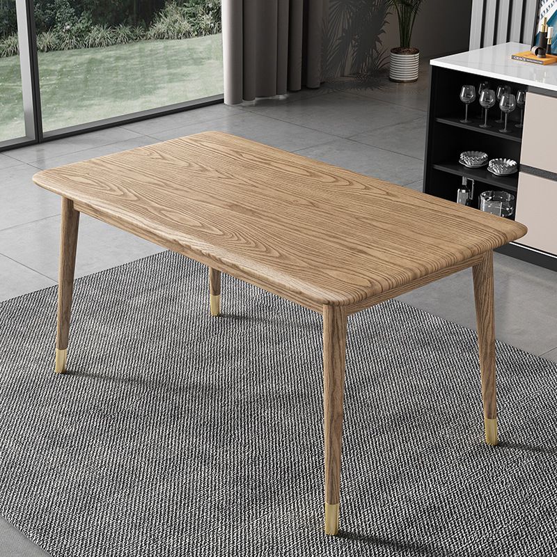 Ash Wood Dining Table Luxury Style 4 Legs Base Solid Wood Table for Dining Room Clearhalo ' dining_table' 'Dining Tables & Seating' 'Dining Tables' 'Furniture' 'furniture_dining_table' 'Kitchen & Dining Furniture' 'kitchen&dining_furn' 'kitchen' 'kitchen_dining_table' 1200x1200_ee82cf15-666f-4ef8-aafc-219684d0a424
