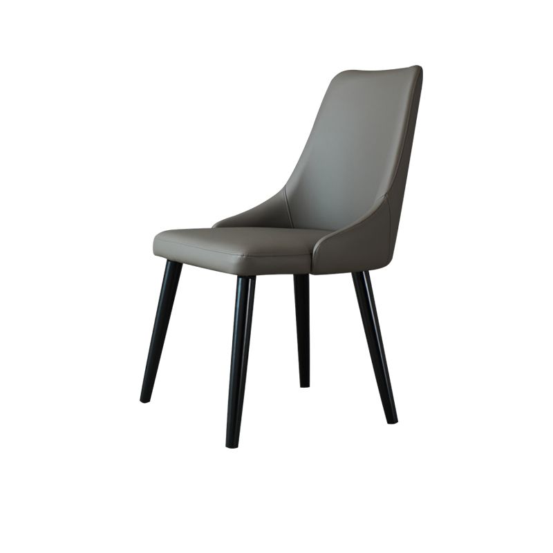 Contemporary Wood Dining Room Chairs PU Leather Dining Chairs for Home Use Clearhalo 'Dining Chairs' 'Dining Tables & Seating' 'dining_chair' 'furn' 'furn_dining_chair' 'Furniture' 'Kitchen & Dining Furniture' 1200x1200_ee831850-7f14-4a21-9fb1-3d0165696f88