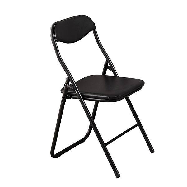 アームレス布張りのオフィスチェアブラックレザーローバックオフィスチェア