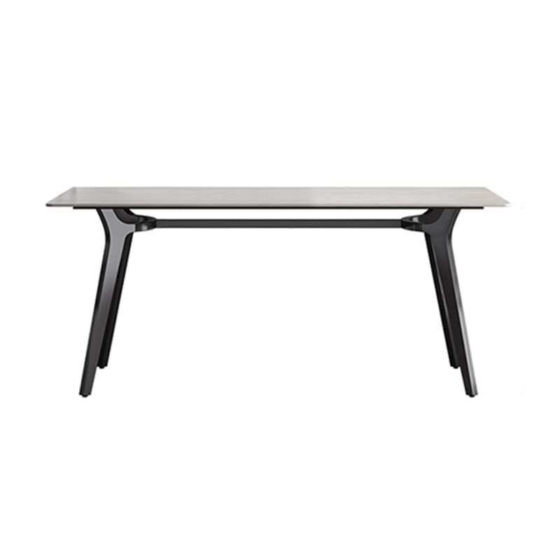 Rectangle Shape Industrial Style Table Sintered Stone Fixed Table for Home Use Clearhalo ' dining_table' 'Dining Tables & Seating' 'Dining Tables' 'furn' 'furn_dining_table' 'Furniture' 'furniture_dining_table' 'Kitchen & Dining Furniture' 'kitchen&dining_furn' 'kitchen' 'kitchen_dining_table' 1200x1200_ee853e66-526d-40b2-a8ac-60ffe1728c80