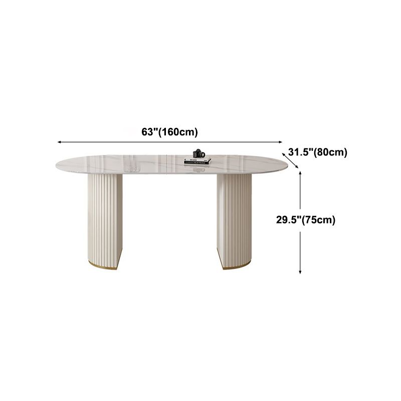 Traditional Luxury Dining Table Sintered Stone Table for Home Clearhalo 'Dining Tables & Seating' 'Dining Tables' 'dining_table' 'furn' 'furn_dining_table' 'Furniture' 'Kitchen & Dining Furniture' 1200x1200_ee85bdc7-5001-406d-b201-58f390819f7d