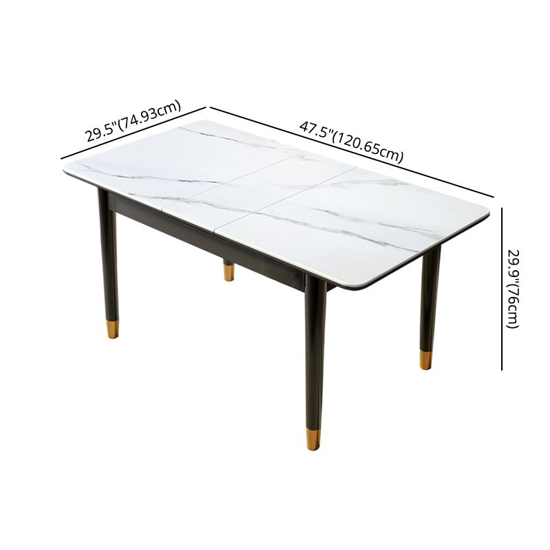 Kitchen Modern Sintered Stone Top Dining Table of Traditional Height with Collapsible Dining Sets Clearhalo 'Dining Room Sets' 'Dining Tables & Seating' 'dining_room_set' 'furn' 'furn_dining_room_set' 'Furniture' 'furniture_dining_room_set' 'Kitchen & Dining Furniture' 'kitchen&dining_furn' 'kitchen' 1200x1200_ee85c0b3-e92f-4621-bce7-564f63476e1f