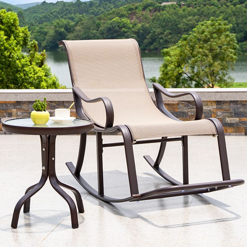 Ergonomic Wicker Rocking Chair with Cushion Spindle Rocking Accent ...