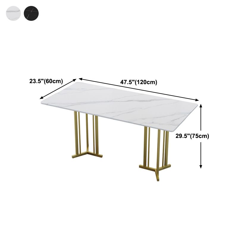 Sintered Stone Dining Table Traditional Luxury Table with Gold Frame for Home Clearhalo ' dining_table' 'Dining Tables & Seating' 'Dining Tables' 'furn' 'furn_dining_table' 'Furniture' 'furniture_dining_table' 'Kitchen & Dining Furniture' 'kitchen&dining_furn' 'kitchen' 'kitchen_dining_table' 1200x1200_ee864ccd-a394-404f-b7c4-e93a20ccd129