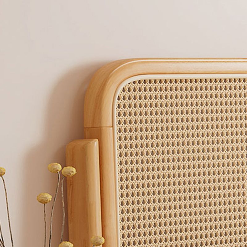 Letto standard rattan a colore solido letto tropicale con testiera