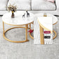 Table basse gigogne ronde en ardoise Frame 2 pièces