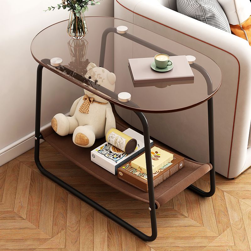 Tavolo da slitta per finestre di stoccaggio modernistica per soggiorno con base metallica