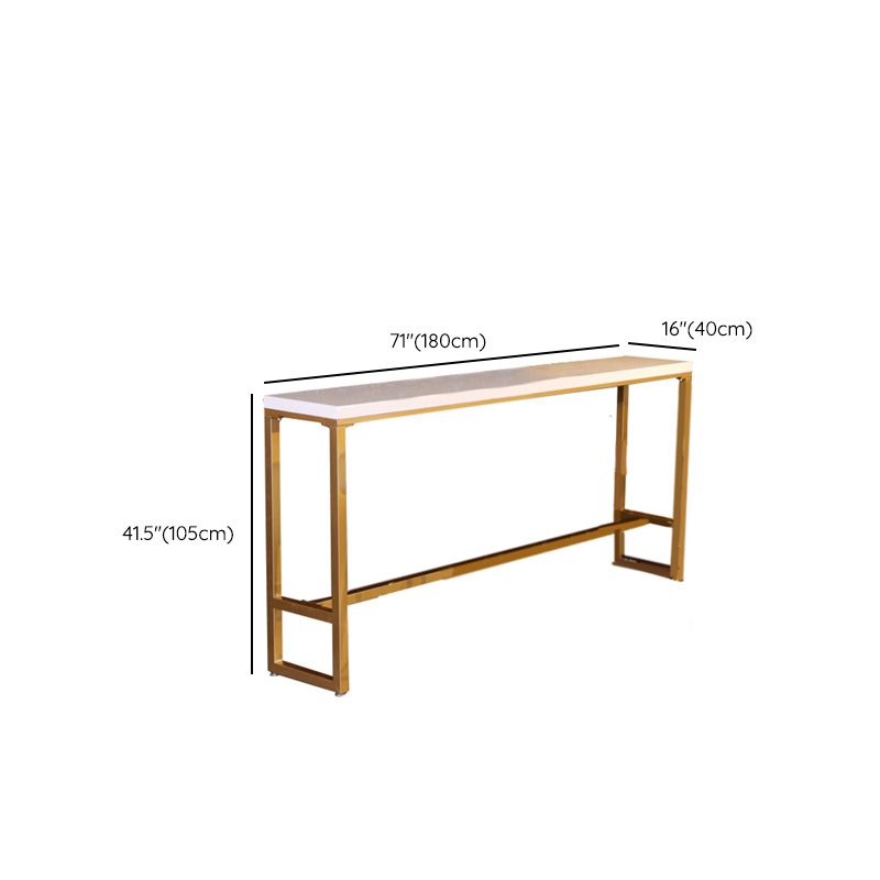 Table de bistro à hauteur de bar Glam avec plateau en bois massif pour utilisation en terrasse