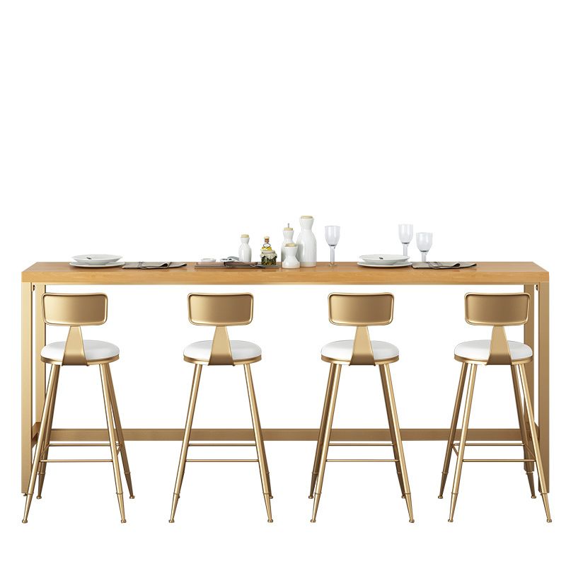 Contemporary Indoor Patio Bar Table Trestle Footrest Counter-height Pub Table Clearhalo 'Bar Furniture' 'Bar Tables' 'bar_tables' 'furn' 'furn_bar_tables' 'Furniture' 'furniture_bar_tables' 'Kitchen & Dining Furniture' 1200x1200_ee8bfb42-846d-4326-9271-30ed2eaa4451