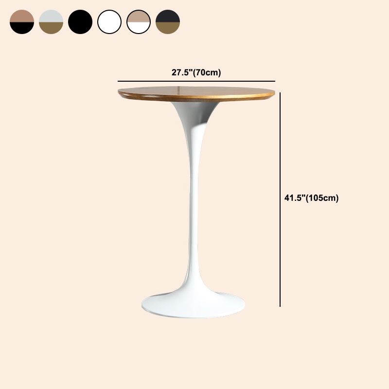 Tavolo da pranzo rotondo industriale di altezza della barra del piedistallo in metallo