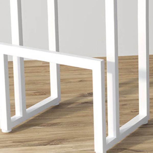 Moderne armloze backless aanrechtkruk IJzeren keukenbalk met houten stoel