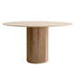 Round Pedestal Modern Dining Table Brown Tone Fixed Table with Pinewood Solid Wood Clearhalo ' dining_table' 'Dining Tables & Seating' 'Dining Tables' 'furn' 'furn_dining_table' 'Furniture' 'furniture_dining_table' 'Kitchen & Dining Furniture' 'kitchen&dining_furn' 'kitchen' 'kitchen_dining_table' 1200x1200_ee8f9516-cd35-425b-9b15-7935552dc74a