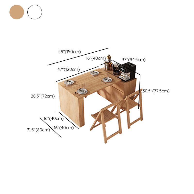 1/3/5 Stück zeitgenössischer Holz -Esszimmerstuhl und Tischset