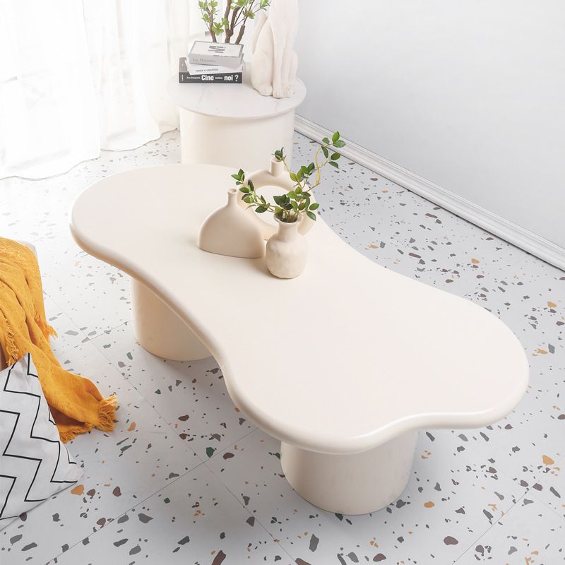 Tavolino da cocktail in stile scandinavo alto 15,75 "tavolino in legno massiccio