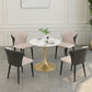 Modern Round Dining Table for Kitchen Dinette Table with Metal Tulip Clearhalo 'Dining Tables & Seating' 'Dining Tables' 'dining_table' 'furn' 'furn_dining_table' 'Furniture' 'Kitchen & Dining Furniture' 1200x1200_ee943573-fb9d-4142-954d-92e57bd753a3