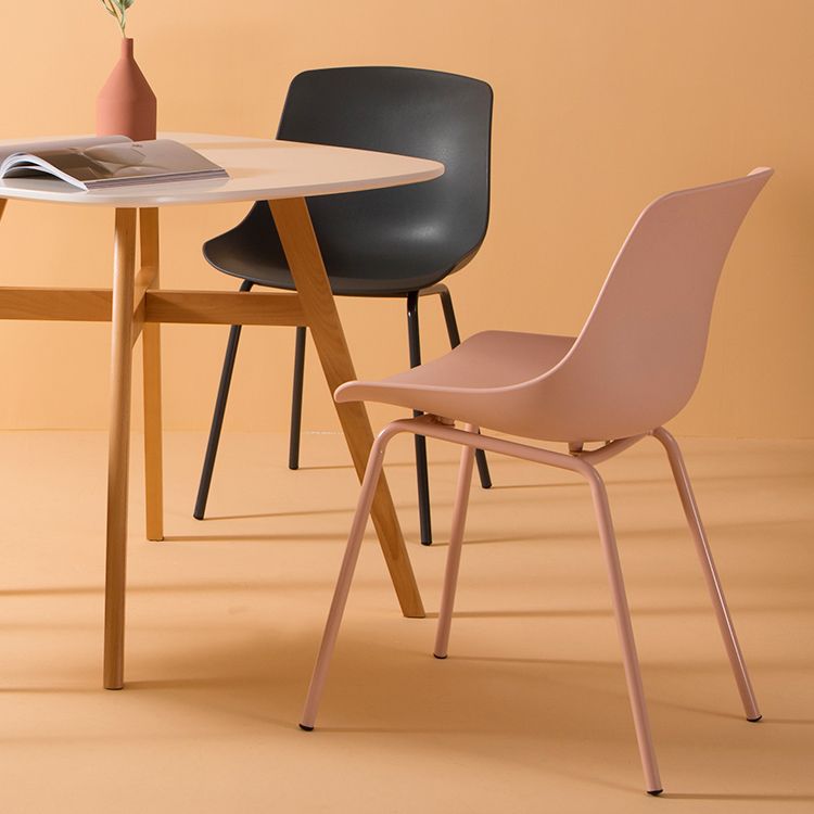 Modern Style Dining Chairs Dining Armless Side Chairs with Metal Legs Clearhalo ' kitchen&dining_furn' 'Dining Chairs' 'Dining Tables & Seating' 'dining_chair' 'furn' 'furn_dining_chair' 'Furniture' 'furniture_dining_chair' 'Kitchen & Dining Furniture' 'kitchen' 1200x1200_ee94acbb-1efd-4b73-baee-852019724c8b
