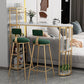 Scandinavian Bar and Counter Stool Low Back Stool with 4 Legs in Gold Clearhalo 'Bar Furniture' 'Bar Stools' 'bar_stools' 'furn' 'furn_bar_stools' 'Furniture' 'furniture_bar_stools' 'Kitchen & Dining Furniture' 1200x1200_ee950895-5023-41eb-839c-a53b5837f07b