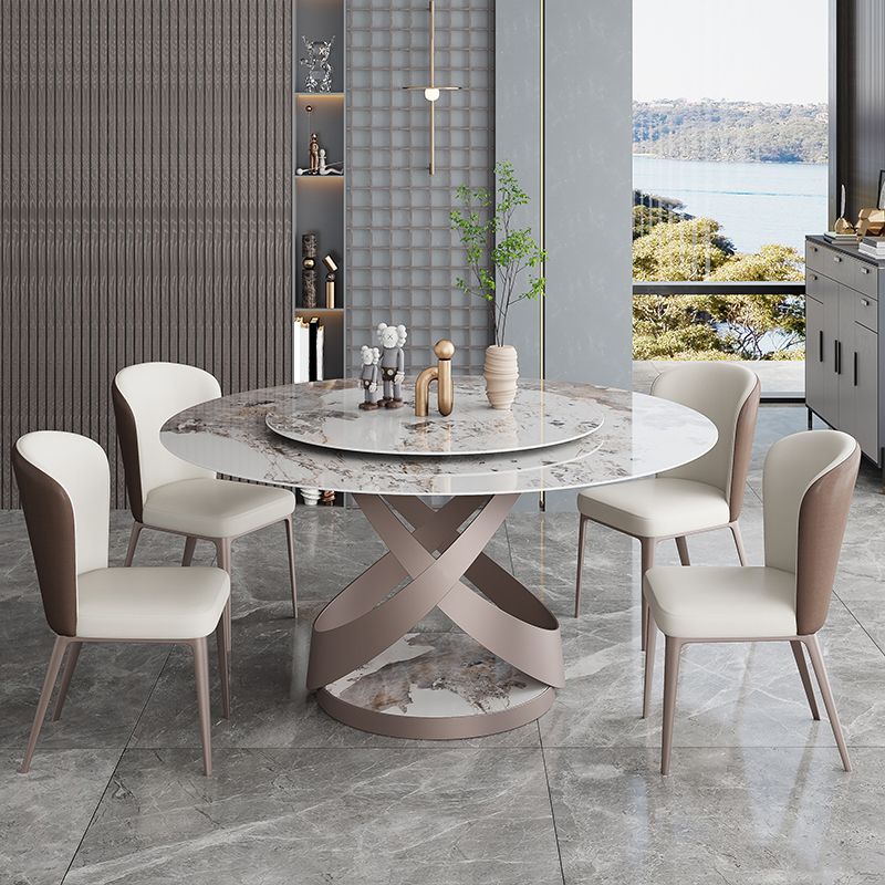 Modern Home Sintered Stone Table Round Pedestal Dining Table Clearhalo 'Dining Tables & Seating' 'Dining Tables' 'dining_table' 'furn' 'furn_dining_table' 'Furniture' 'furniture_dining_table' 'Kitchen & Dining Furniture' 1200x1200_ee959573-47fc-4e90-9225-af2d741f2a92