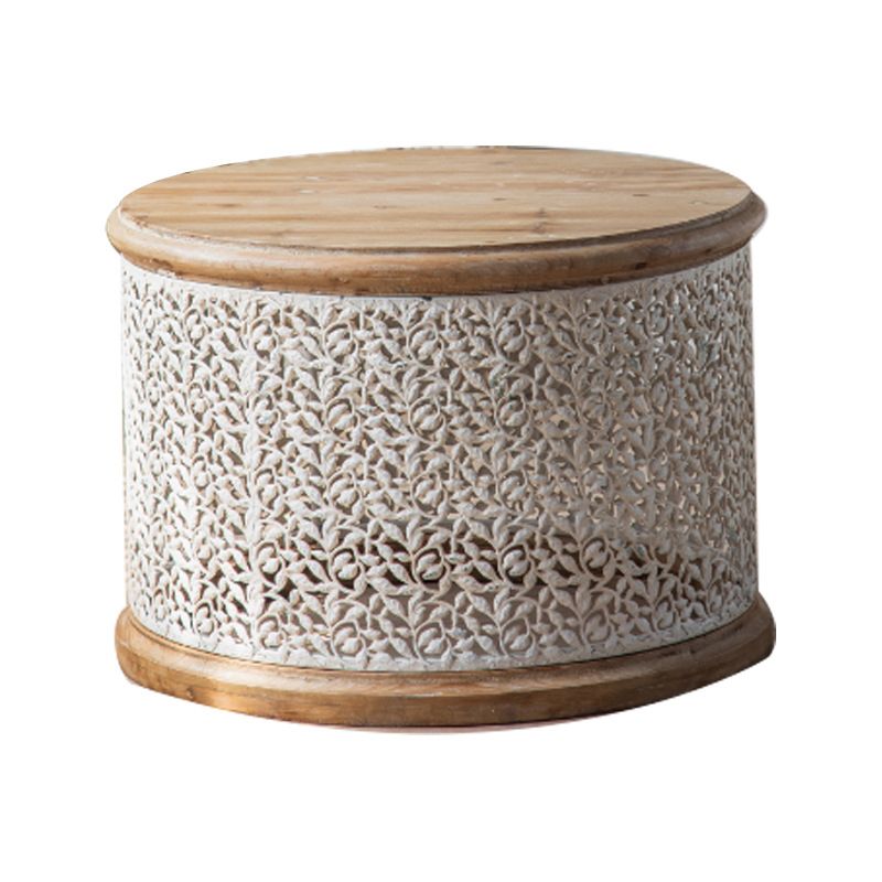 Tavolo da tavolo da tavolo in metallo in metallo in legno in legno massiccio tavolo da tamburo per soggiorno per soggiorno