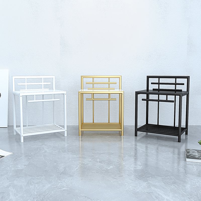 1 Shelf Glam Nightstand Metal Legs Included Night Table Open Storage ,23.6" Tall Clearhalo 'Bedroom Furniture' 'furn' 'furn_night_stand' 'Furniture' 'night_stand' 'Nightstands' 1200x1200_ee985905-58fc-48b7-a2d4-dc48c52cd3d3