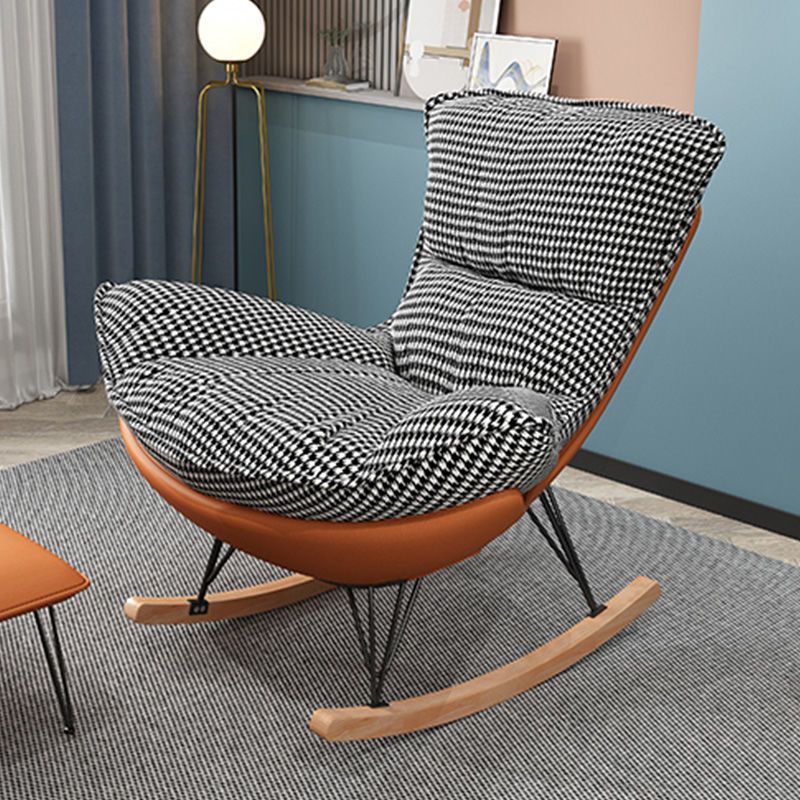 Silla de acento de mecedora contemporánea Wingback Antique Rocking Silla