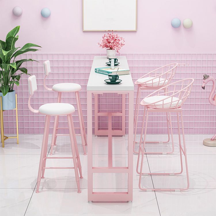 Modern 1/5 Pieces Bar Table Set Rectangle Stone Counter Table with High Stools Clearhalo 'Bar Furniture' 'furn' 'furn_home_bar_bar_sets' 'Furniture' 'Home Bars & Bar Sets' 'home_bar_bar_sets' 'Kitchen & Dining Furniture' 1200x1200_ee9a0d5f-c4b4-47c5-ac74-b4fa547979ac