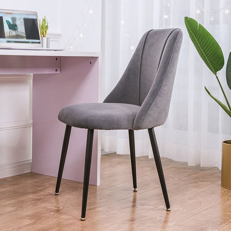 Modern Velvet Home Side Chair Parsons Matte Finish Dining Chair Clearhalo ' kitchen&dining_furn' 'Dining Chairs' 'Dining Tables & Seating' 'dining_chair' 'furn' 'furn_dining_chair' 'Furniture' 'furniture_dining_chair' 'Kitchen & Dining Furniture' 'kitchen' 1200x1200_ee9ade34-e5ab-4f31-891f-9efcd14b738b