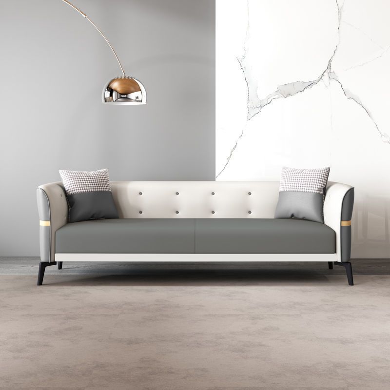 Moderne stijl bankimitatie lederen spons gestoffeerd omvergeworpen leunstoel sofa bed