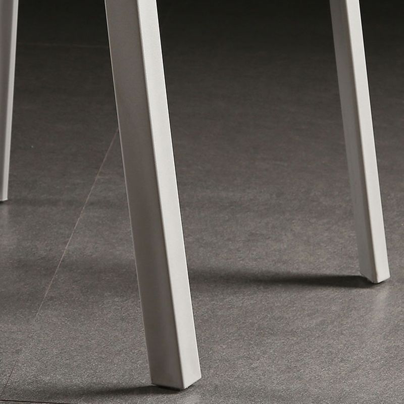 Stacking Plastic Arm Chair Glam Open Back Dining Arm Chair for Dining Room