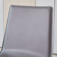 Metal Modern Indoor Side Chair Solid Back Dining Chair with 4Legs