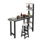 Metal Frame Contemporary Pub Table Matte Finish Manufactured Wood Bar Table Clearhalo 'Bar Furniture' 'Bar Tables' 'bar_tables' 'furn' 'furn_bar_tables' 'Furniture' 'Kitchen & Dining Furniture' 1200x1200_ee9f8ce9-cc96-441f-87d4-b84f132064cf