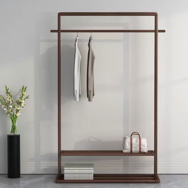 Medio de siglo Moderno Hall Stand de madera de madera interior con almacenamiento