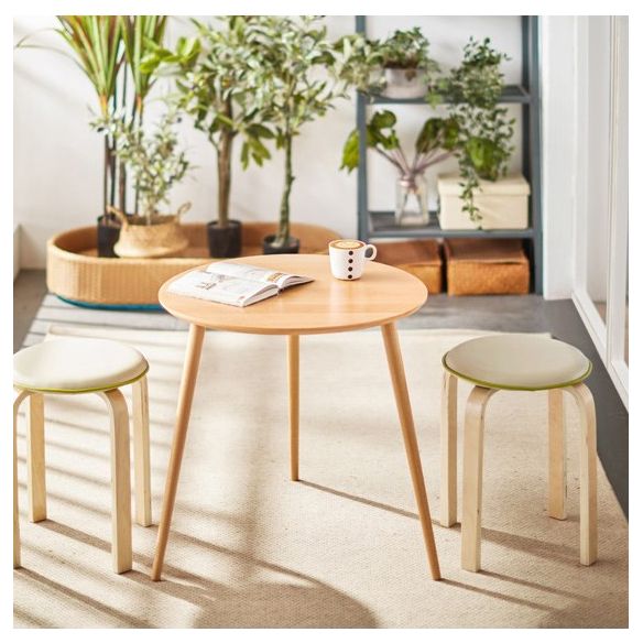 Contemporary Wood 3 Legs Round Living Room Accent Side Table Clearhalo 'Coffee & Accent Tables' 'End & Side Tables' 'end_side_tables' 'furn' 'furn_end_side_tables' 'Furniture' 'Living Room Furniture' 1200x1200_eea28e61-147b-4ea6-93ea-d11608d56ee6