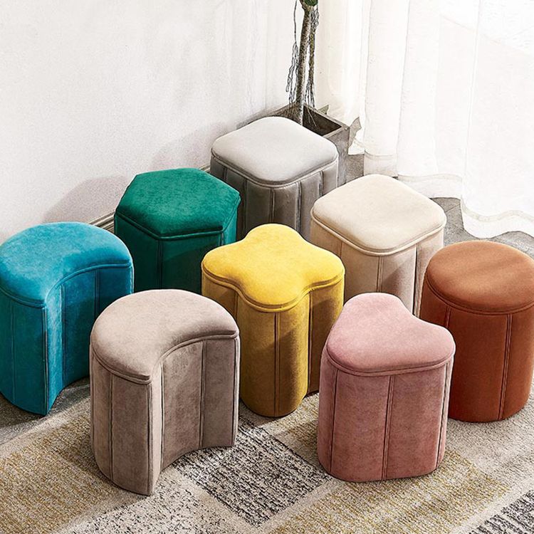 Contemporary Specialty Pouf Ottoman Plain Velvet Stain Resistant Boucle Ottoman Clearhalo 'furn' 'furn_ottomans_poufs' 'Furniture' 'Living Room Furniture' 'Ottomans & Poufs' 'ottomans_poufs' 1200x1200_eea74bee-a40a-47e1-8139-ce5c4dcd97b8