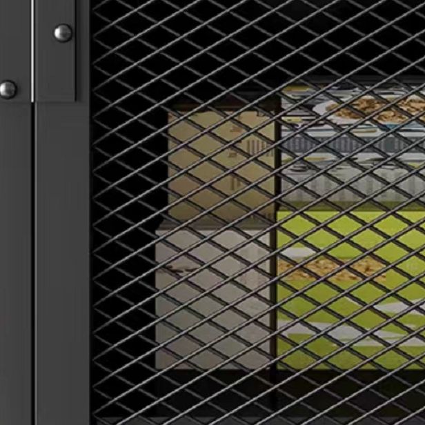 Industrial Iron 2 - Door Accent Cabinet Distressed Wood Chest with 3 Drawers