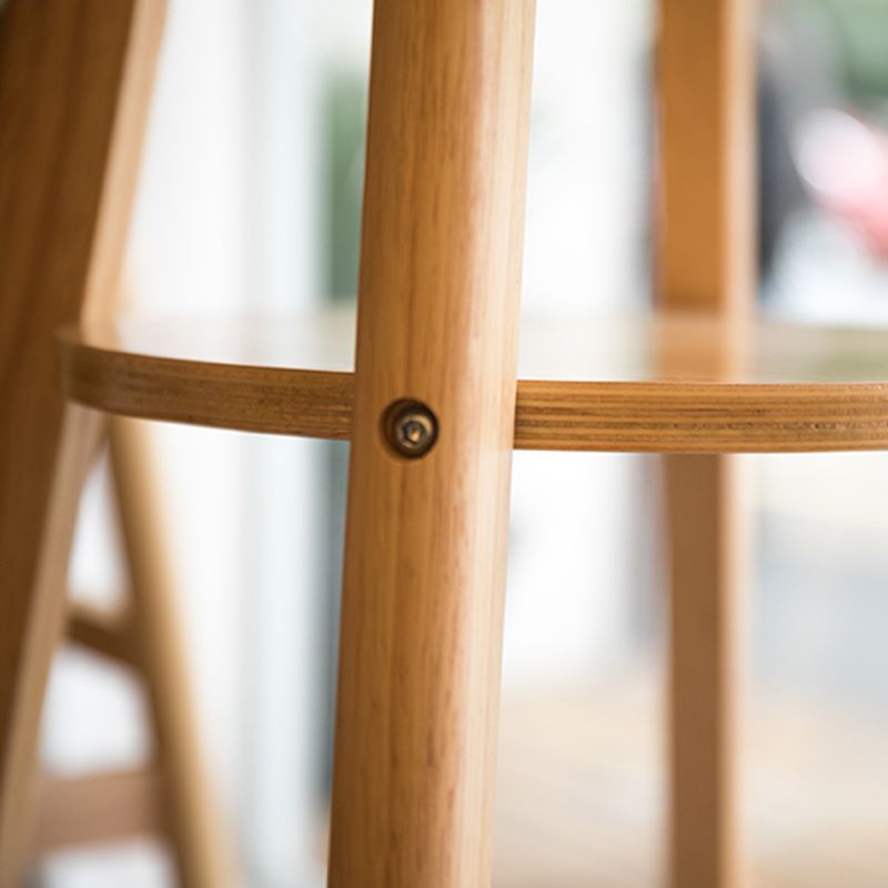Scandinavia Style Bar-stool Linen Blend Seat Wooden Legs for Kitchen Bar Clearhalo 'Bar Furniture' 'Bar Stools' 'bar_stools' 'furn' 'furn_bar_stools' 'furniture_bar_stools' 'Kitchen & Dining Furniture' 'kitchen&dining_furn' 'kitchen' 'kitchen_furn' Furniture' 1200x1200_eea7acb7-18e9-41da-83f6-7d13ffa53e76