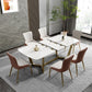 Glam 1/4/5/7 Pieces Scalable Dinette Set with Sintered Stone Rectangle Dining Table Set Clearhalo 'Dining Room Sets' 'Dining Tables & Seating' 'dining_room_set' 'furn' 'furn_dining_room_set' 'Furniture' 'furniture_dining_room_set' 'Kitchen & Dining Furniture' 1200x1200_eea7eca7-6e91-413a-ab52-e7f8e6d80b92