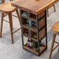 Brown Wood Counter Table with Rectangle Table Top Double Pedestal Table - 41.3" H Clearhalo 'Bar Furniture' 'Bar Tables' 'bar_tables' 'furn' 'furn_bar_tables' 'Furniture' 'furniture_bar_tables' 'Kitchen & Dining Furniture' 1200x1200_eea9760c-c90a-4be5-8d6c-4653fc8d7818
